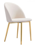 Nezh Elegant Dining Chair - Cream/Gold - Set of 2