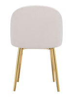 Nezh Elegant Dining Chair - Cream/Gold - Set of 2