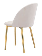 Nezh Elegant Dining Chair - Cream/Gold - Set of 2