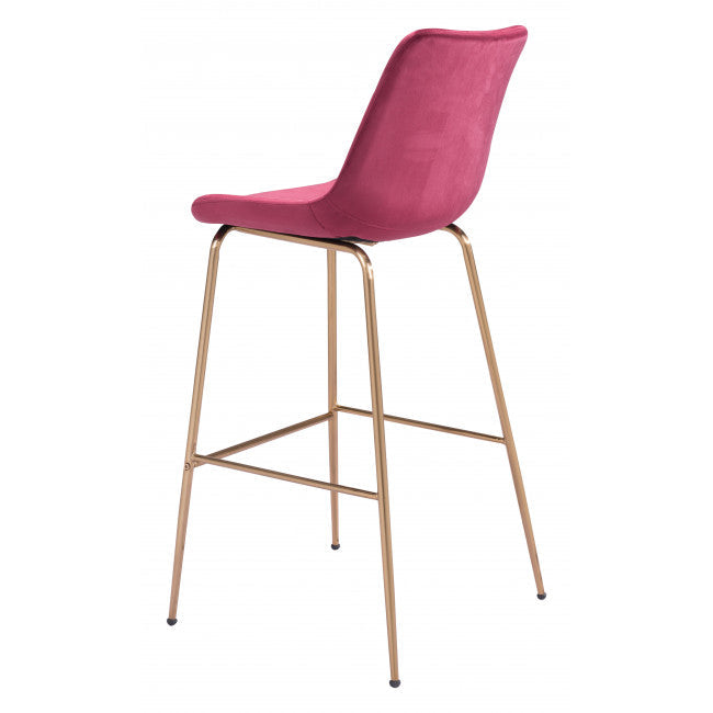 Billinton Bar Chair - Candy Apple Red/Gold
