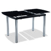 Fino Extendable Dining Table - Black, Chrome