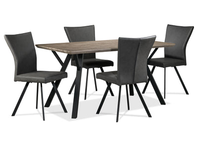 Chuck 5-Piece Dining Set - Woodgrain