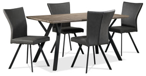 Chuck 5-Piece Dining Set - Woodgrain