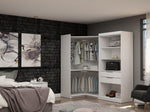 Oulu 2-Piece Open Corner Wardrobe - White