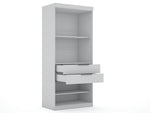 Oulu 2-Piece Open Corner Wardrobe - White