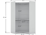 Oulu 2-Piece Open Corner Wardrobe - White