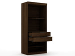 Oulu 2-Piece Open Corner Wardrobe - Brown