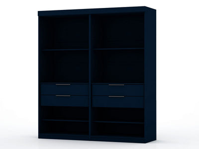 Oulu 2-Piece Open Sectional Wardrobe - Midnight Blue