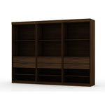 Oulu 3-Piece Open Sectional Wardrobe - Brown