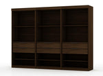 Oulu 3-Piece Open Sectional Wardrobe - Brown
