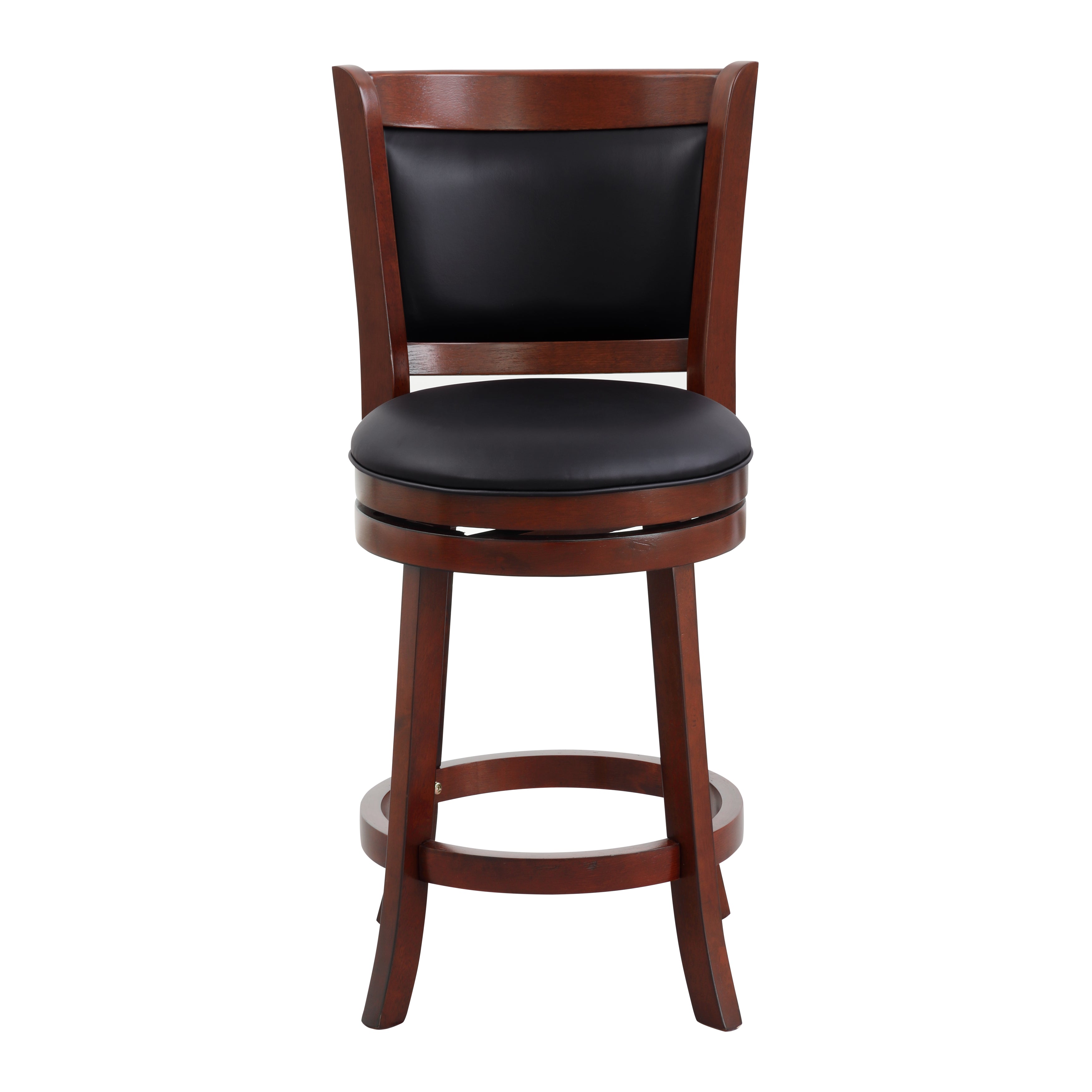 Cairo Counter Height Stool - Black, Brown Cherry