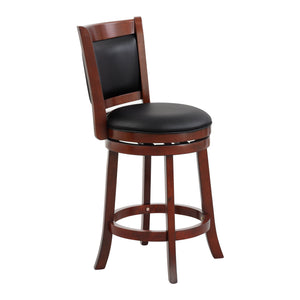 Cairo Counter Height Stool - Black, Brown Cherry