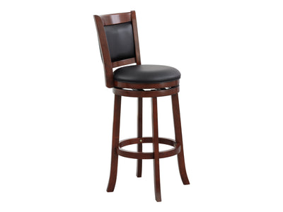 Cairo Bar Height Stool - Black, Brown Cherry