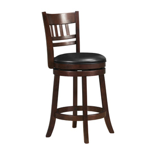 Carly Counter Height Stool - Black, Brown Cherry