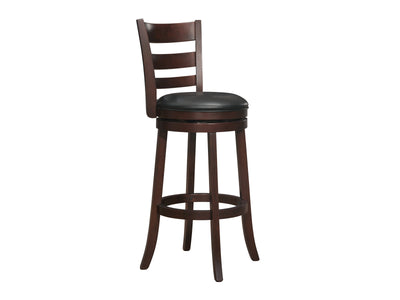 Carina Bar Height Stool - Black, Brown Cherry