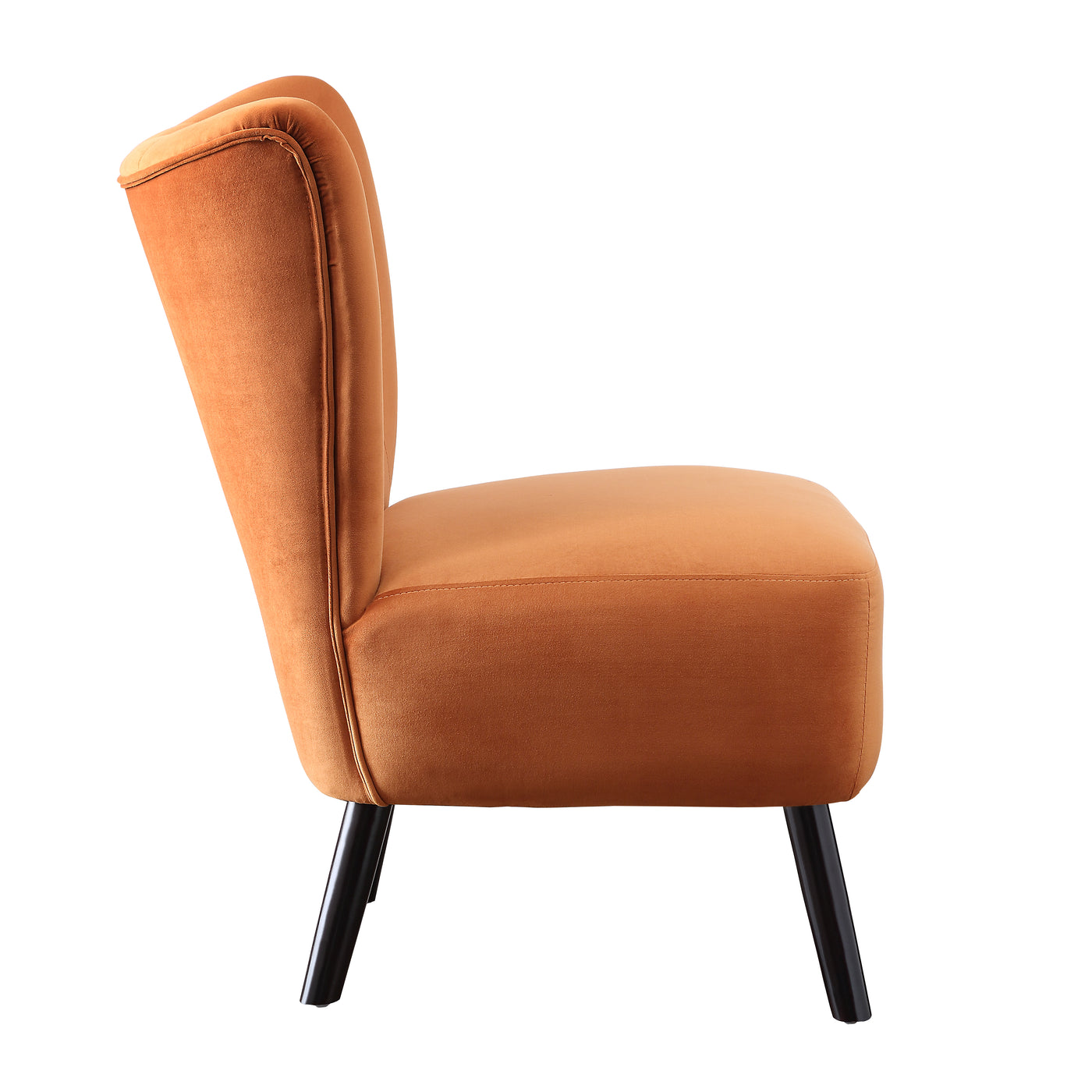 Mimi Accent Chair - Orange Velvet