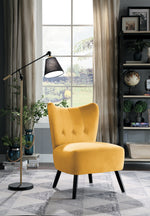 Mimi Accent Chair - Yellow Velvet