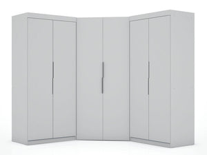 Oulu 3-Piece Modular Corner Wardrobe - White