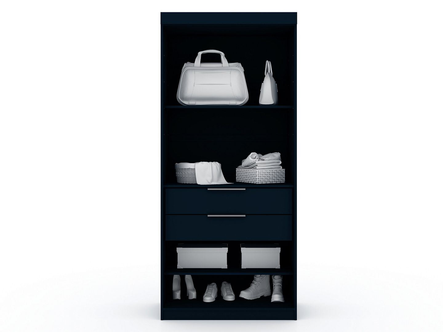 Oulu 3-Piece Modular Corner Wardrobe - Midnight Blue