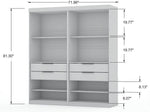 Oulu 2-Piece Modular Wardrobe - White