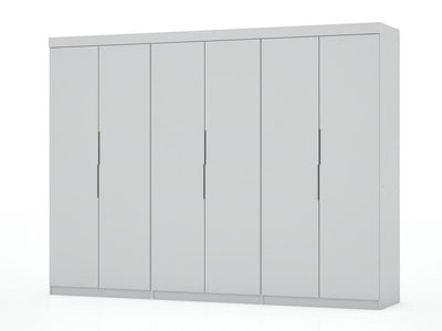 Oulu 3-Piece Modular Wardrobe - White