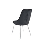 Plumeria Side Chair - Black, Chrome