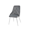 Plumeria Side Chair - Grey, Chrome