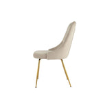 Plumeria Side Chair - Beige, Gold