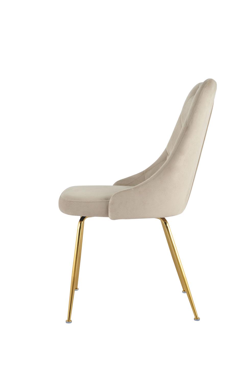 Plumeria Side Chair - Beige, Gold