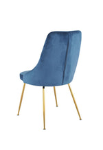 Plumeria Side Chair - Blue, Gold