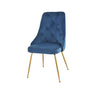 Plumeria Side Chair - Blue, Gold