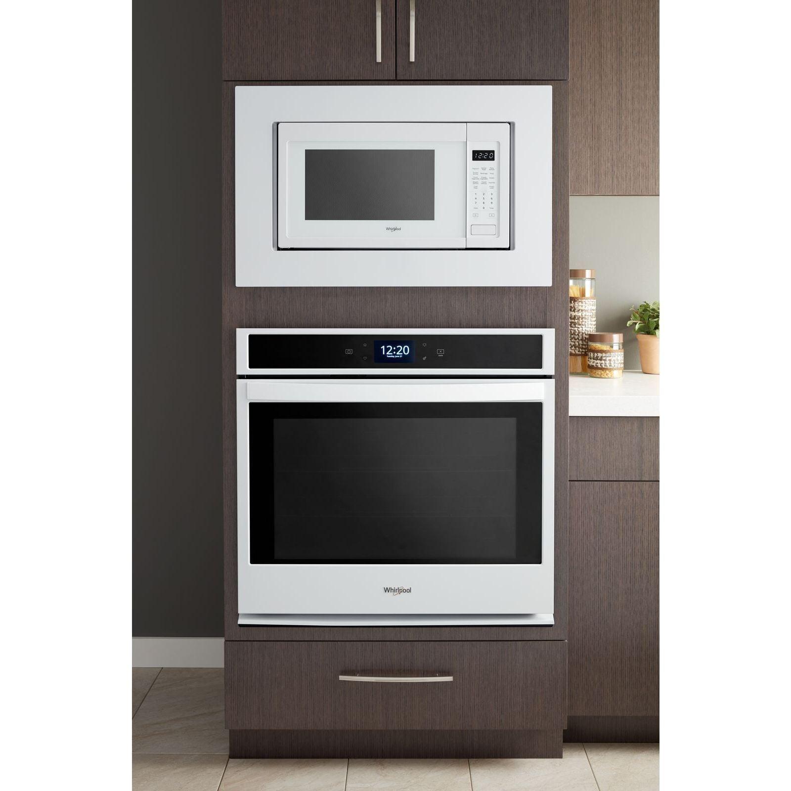 Unbranded White Countertop Microwave Trim Kit (27 inch.) -MK2167AW