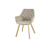 Ayami Dining Arm Chair - Beige, Gold
