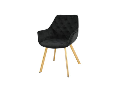 Ayami Dining Arm Chair - Black, Gold