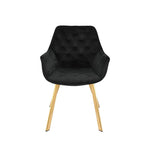 Ayami Dining Arm Chair - Black, Gold