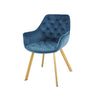 Ayami Dining Arm Chair - Blue, Gold