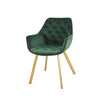 Ayami Dining Arm Chair - Green, Gold