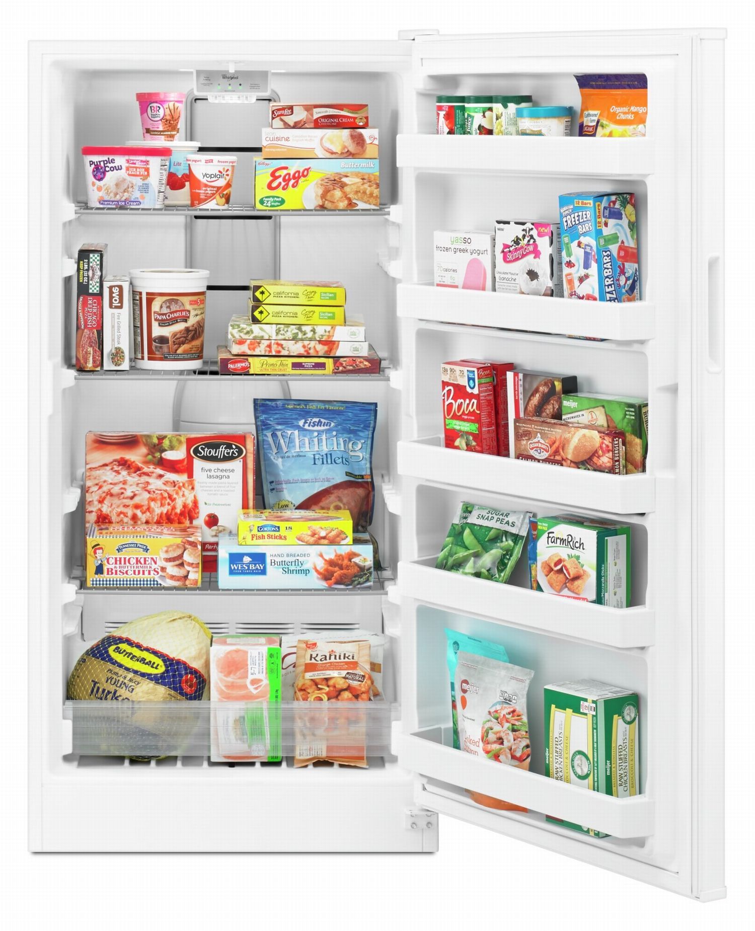 Whirlpool White Frost Free Upright freezer (16 Cu.Ft)- WZF34X16DW