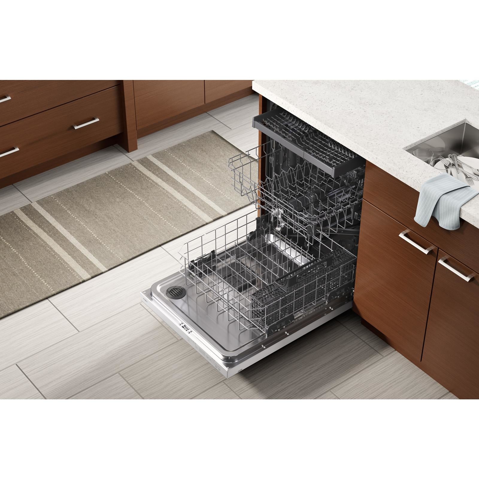 Whirlpool 24" White Dishwasher with 3rd Rack (47 dBA) - WDTA50SAKW