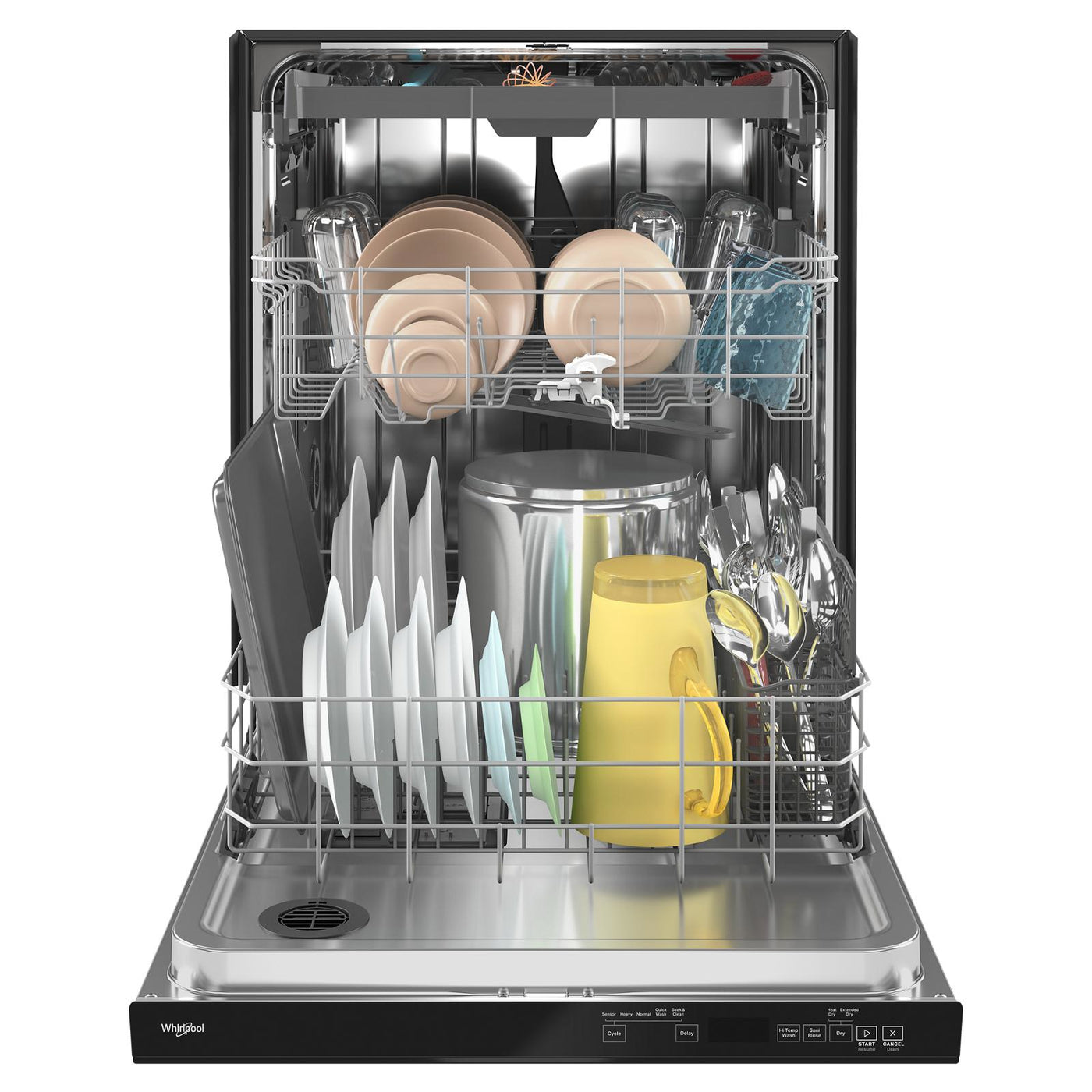 Whirlpool 24" Black Dishwasher with 3rd Rack (47 dBA) - WDTA50SAKB