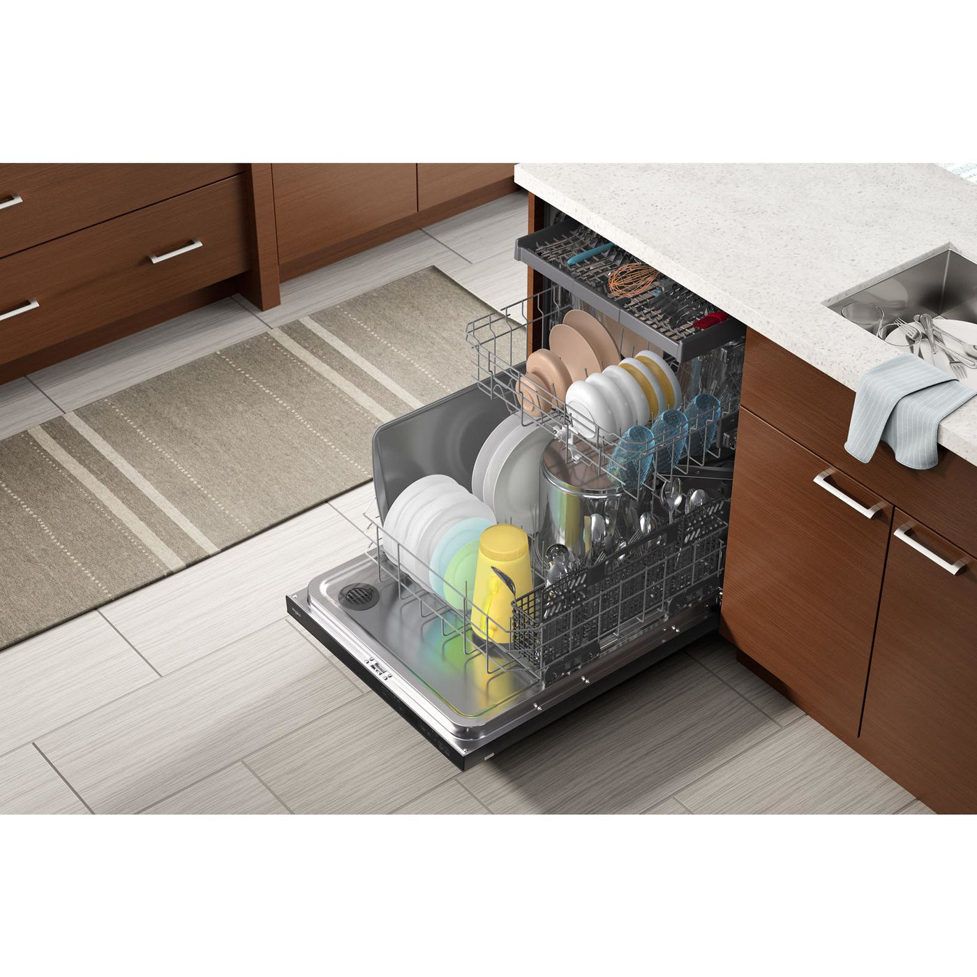 Black dishwasher online with 3rd rack