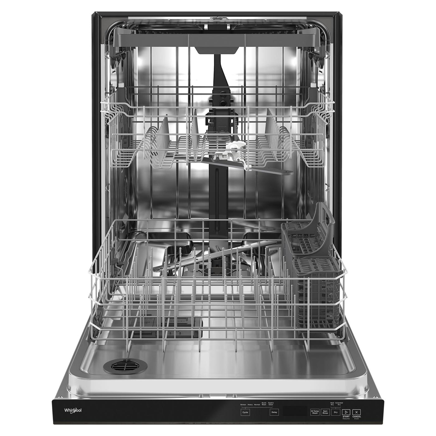 Whirlpool 24" Black Stainless Dishwasher with 3rd Rack (47 dBA) - WDTA50SAKV