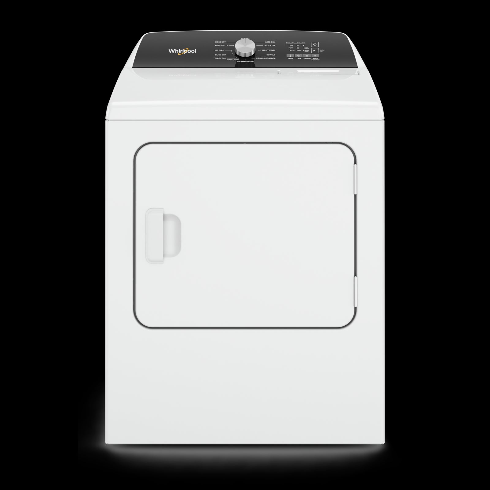 Whirlpool White Electric Steam Dryer with Moisture Sensing (7.0 Cu.Ft.) - YWED5050LW