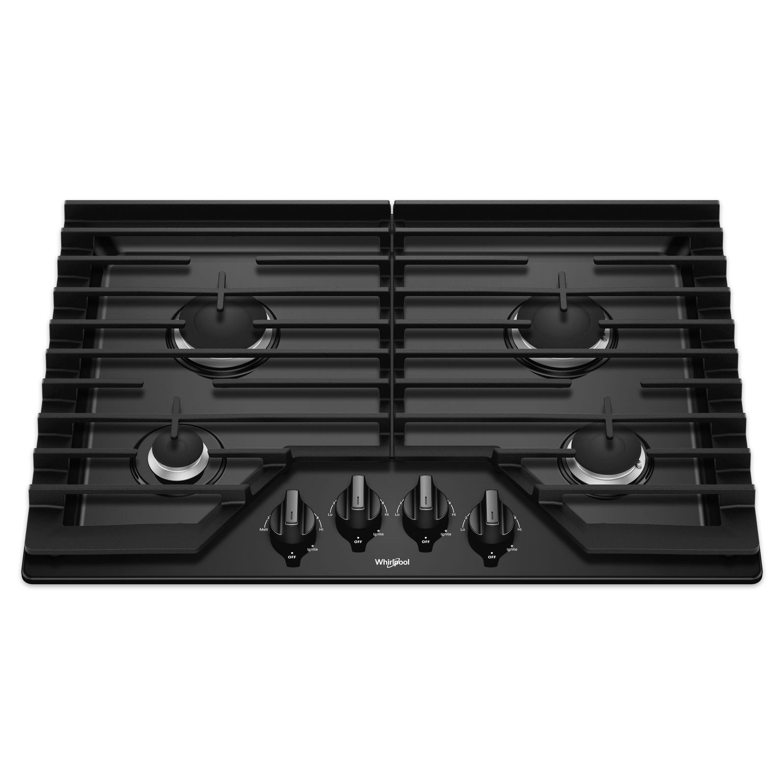 Whirlpool Black Gas Black 30" Cooktop - WCG55US0HB