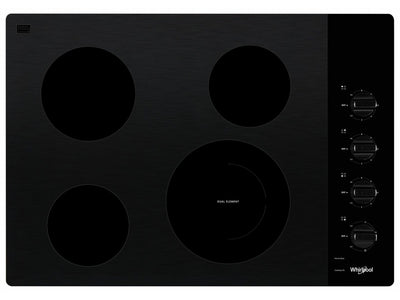 Whirlpool Black 30" Electric Cooktop - WCE55US0HB