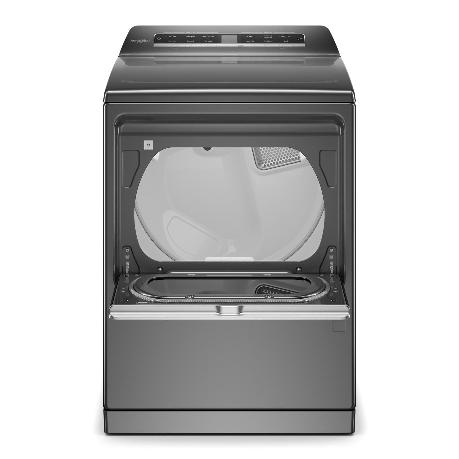 Whirlpool Chrome Shadow Smart Gas Dryer with Steam (7.4 Cu.Ft.) - WGD7120HC