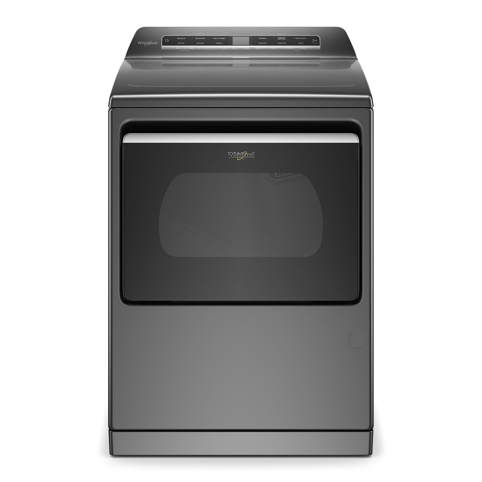 Whirlpool Chrome Shadow Smart Gas Dryer with Steam (7.4 Cu.Ft.) - WGD7120HC