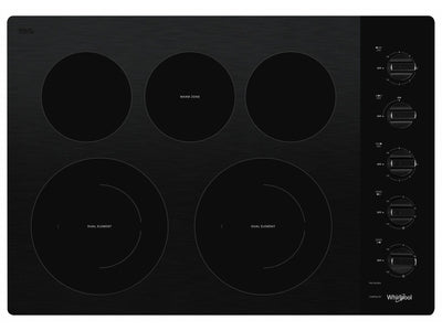 Whirlpool Black 30" Electric Cooktop - WCE77US0HB