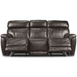 Stallion Leather Dual Power Reclining Sofa - Dark Grey