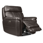 Stallion Leather Dual Power Reclining Sofa, Loveseat and Chair Set - Dark Grey